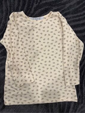 Girls floral 3/4 sleeve shirt
